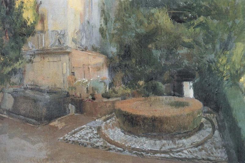 Joaquin Sorolla Fountain Garden Germany oil painting art